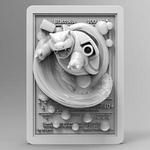 BLASTOISE 3D Printable Pokémon Card; Pokemon TCG