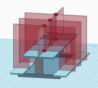 X Bracket for table shield (customizable)