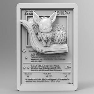 Eevee 3D Printable Pokémon Card; Pokemon TCG