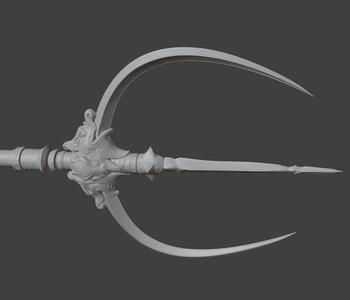 Yellow Wind Sage's trident - Black Myth Wukong