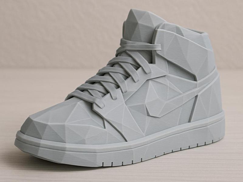 Low-Poly Jordan 1– Iconic Sneaker, Geometric Style