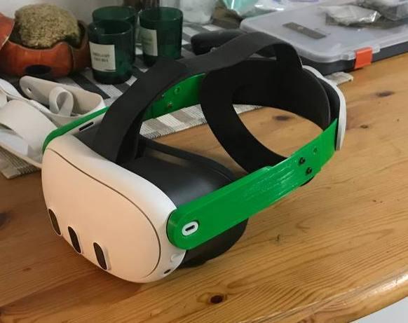 Quest 2 Elite Strap to Quest 3 strap replacement (in two parts)