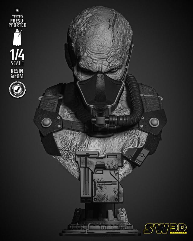 VADER IN BACTA TANK PORTRAIT BUST - TESTED AND READY FOR 3D PRINTING