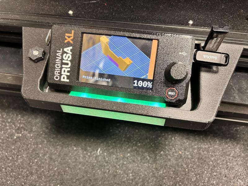 Prusa XL screen guard LCD bumper status bar dual color