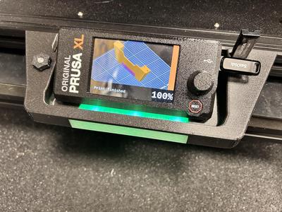 Prusa XL screen guard LCD bumper status bar dual color