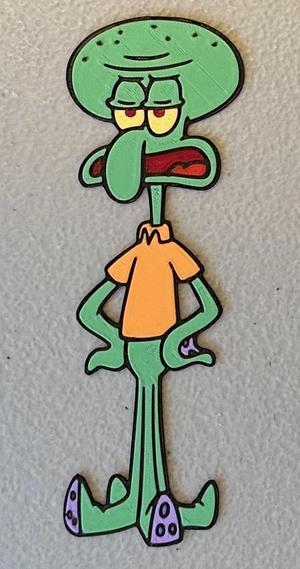 Multicolor Squidward Magnet