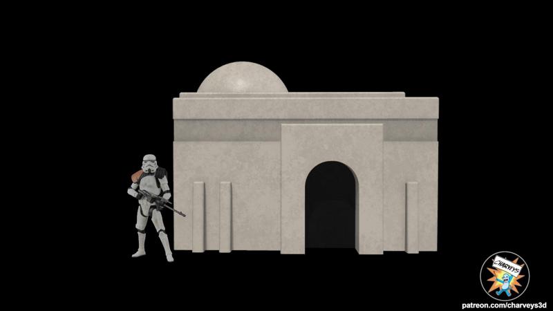 Star Wars Tatooine Building Front 4 for 3.75" and 6" figures