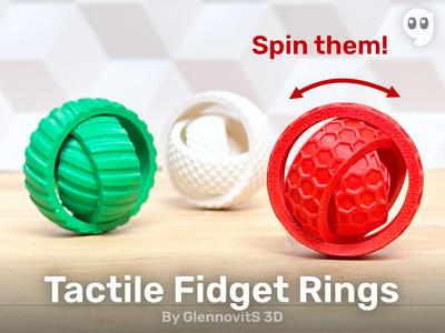 Tactile Fidget Rings (spinning fun toy)