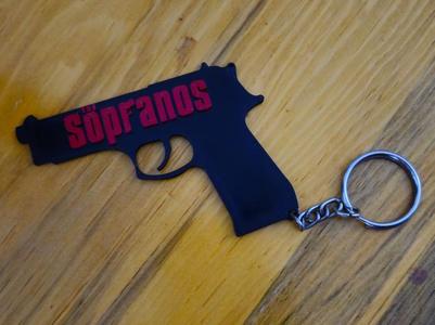 The Sopranos Pistol Keychain