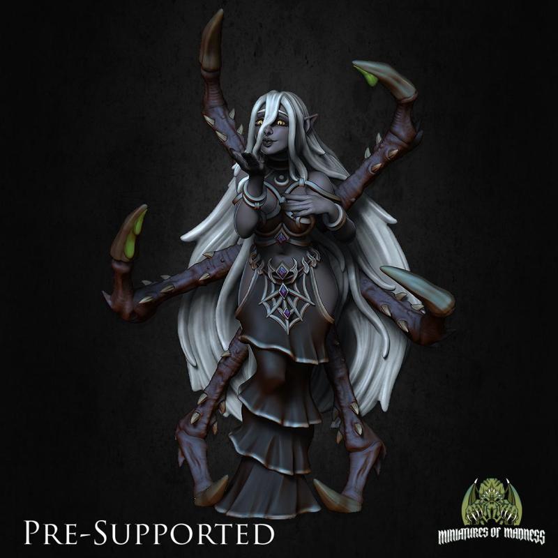 Lyandra [PRE-SUPPORTED] Spider Queen Dark Elf Drow