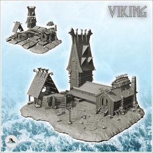 Large Viking palace with large tower and storage annex (7) - Alkemy Lord of the Rings War of the Rose Warcrow Saga