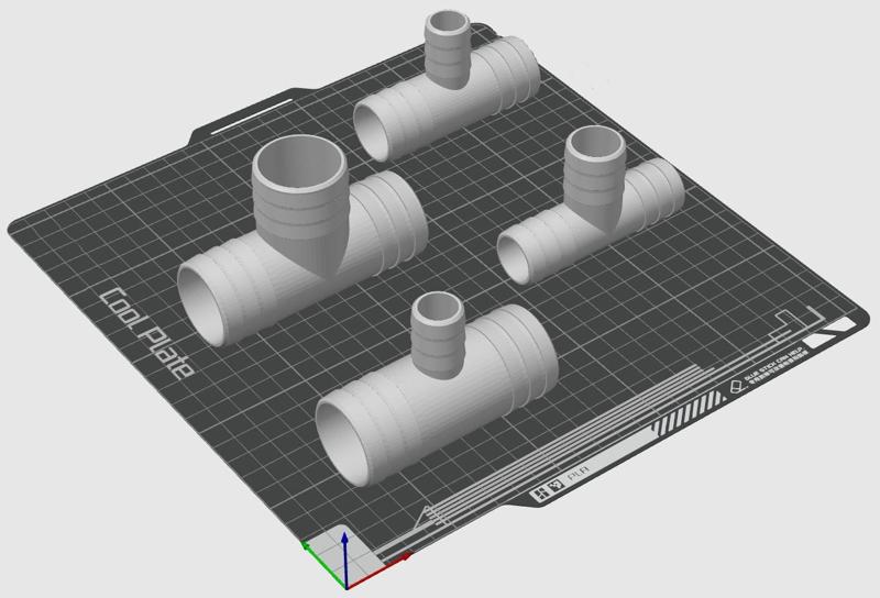 T-Connector Hose Tube with parametric Diameters and Length