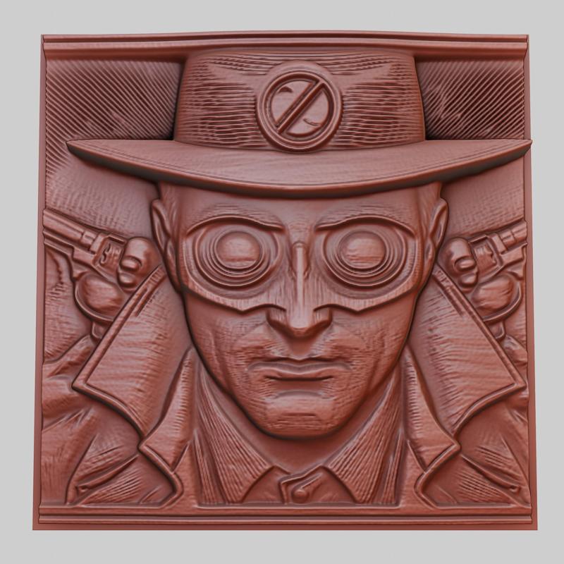 Watchmen 3d printer relief medallion obj stl