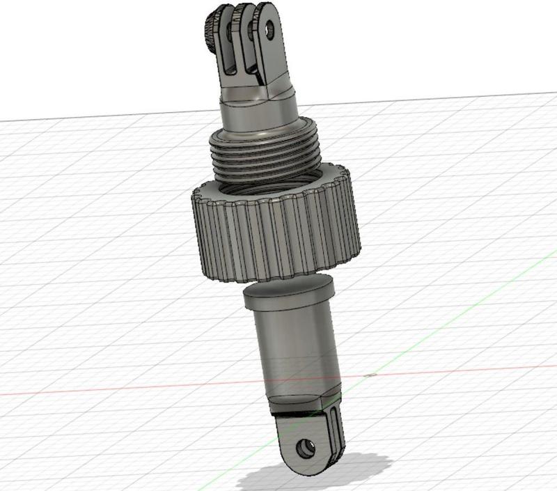 Gopro (Garmin Virb) extension - adjustable angle