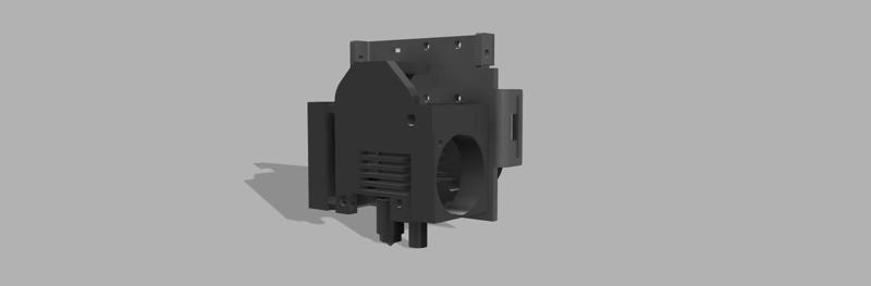 KLP1 Extruder PArt including mockups of Board,Stepper,Nozzle etc