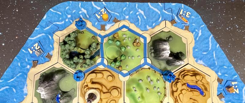 3D Catan road intersection