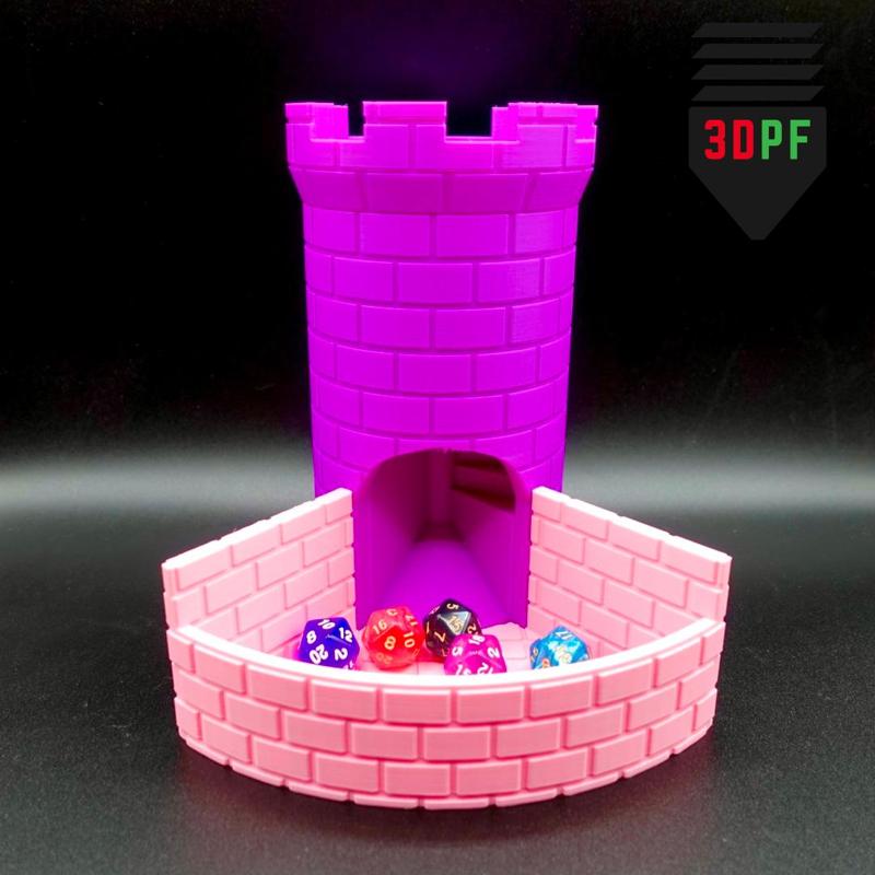 Castle Dice Tower (Cobblestone Tray)