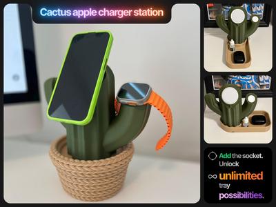 Cactus Apple Charger Station with modular tray
