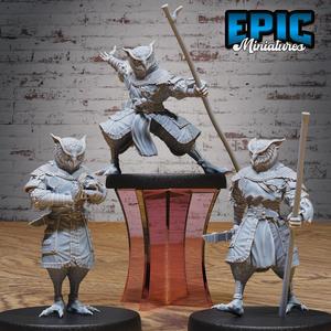 Owl Folk Monk Set ‧ DnD Miniature ‧ Tabletop Miniatures ‧ Gaming Monster ‧ 3D Model ‧ RPG ‧ DnDminis ‧ STL FILE