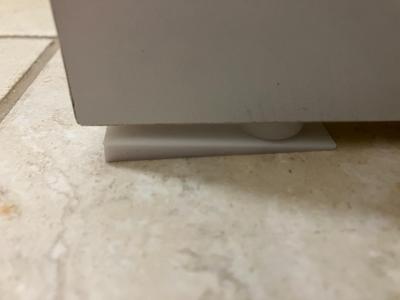 Wedge for bathroom furniture