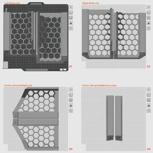 Cut up AMS riser parts for easier printing