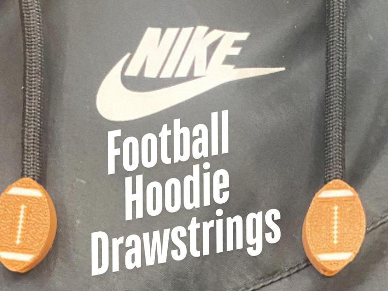 Football Hoodie Drawstring Decor