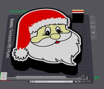 Santa Clause Face LED Light