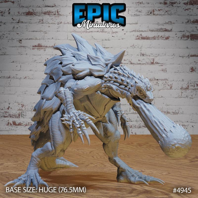 Turtle Zilla Firebreath ‧ DnD Miniature ‧ Tabletop Miniatures ‧ Gaming Monster ‧ 3D Model ‧ RPG ‧ DnDminis ‧ STL FILE