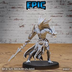 Atlantean Merfolk Spear ‧ DnD Miniature ‧ Tabletop Miniatures ‧ Gaming Monster ‧ 3D Model ‧ RPG ‧ DnDminis ‧ STL FILE
