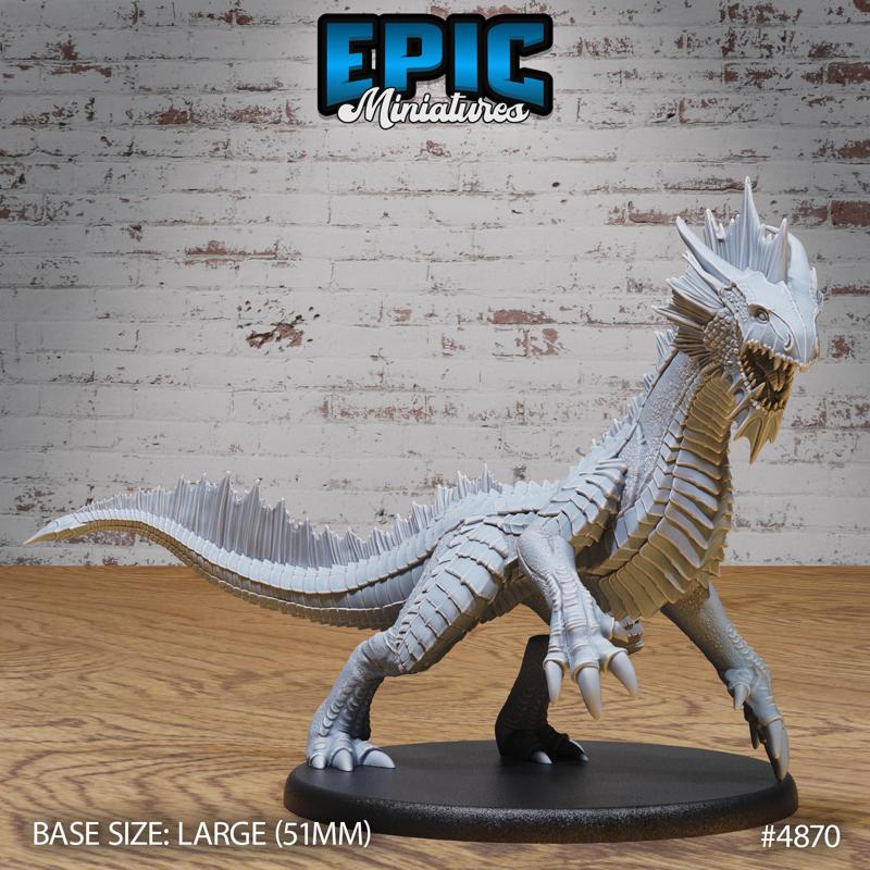 Guard Drake Silver Jump ‧ DnD Miniature ‧ Tabletop Miniatures ‧ Gaming Monster ‧ 3D Model ‧ RPG ‧ DnDminis ‧ STL FILE