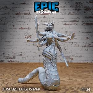 Naga Death Envoy ‧ DnD Miniature ‧ Tabletop Miniatures ‧ Gaming Monster ‧ 3D Model ‧ RPG ‧ DnDminis ‧ STL FILE