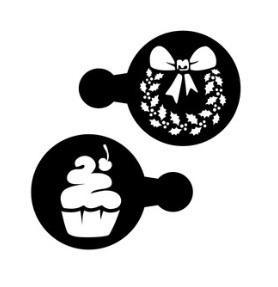 Christmas coffe stencil set