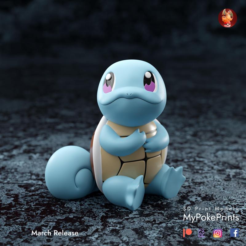 Sitting squirtle - presupported model