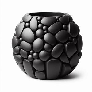 Modern Stone Pattern Pot & Holder 3D Print – Stylish Decorative Container, New Geometric Design