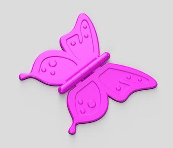Butterfly with hidden magnet
