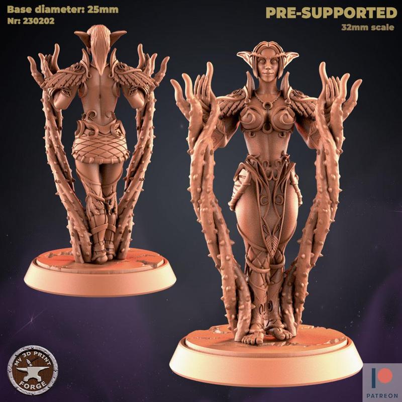 Female Druid Sentinel Elf Casting