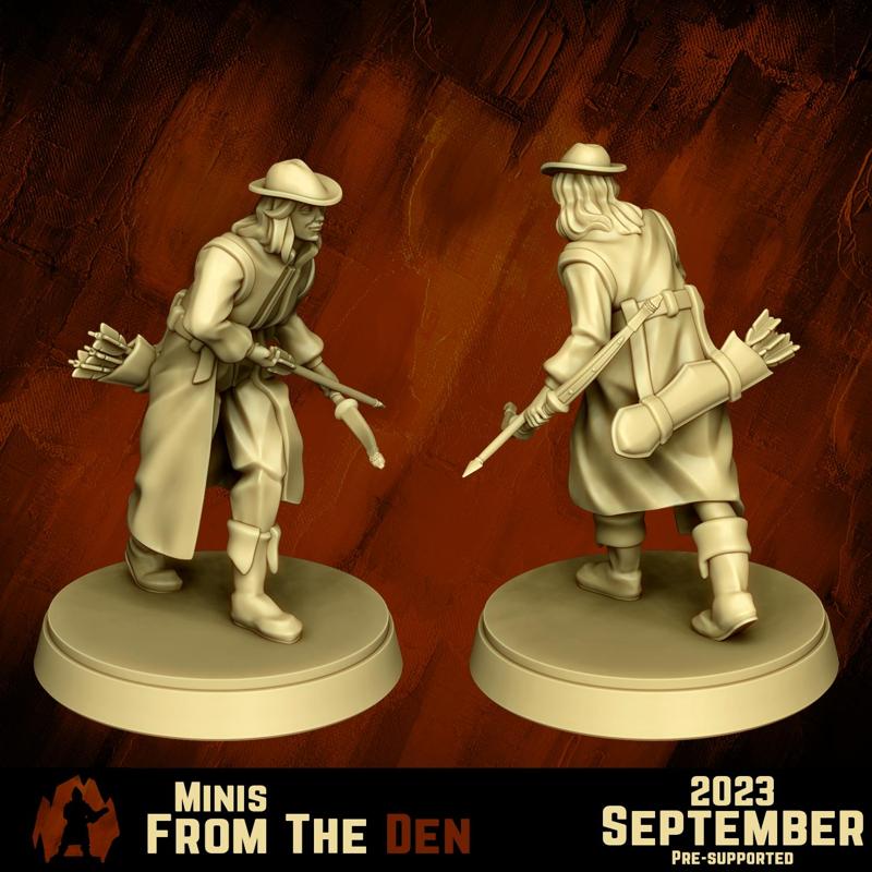 Archers Sneaking - DND MINIATURE [PRESUPPORTED]