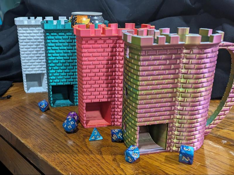 Dice Tower Koozie | DND Tower | Brick Tower