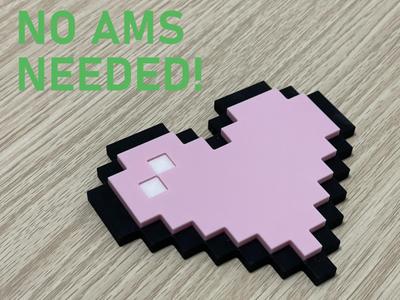 Pixel Heart Coaster