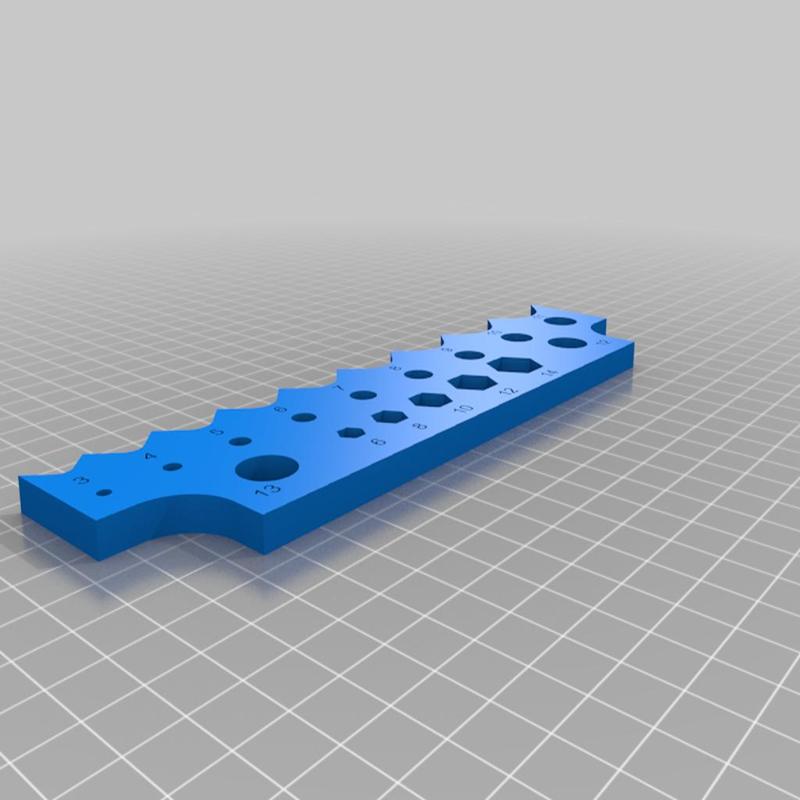 Radius finder, holes gauge, hexagonal finder
