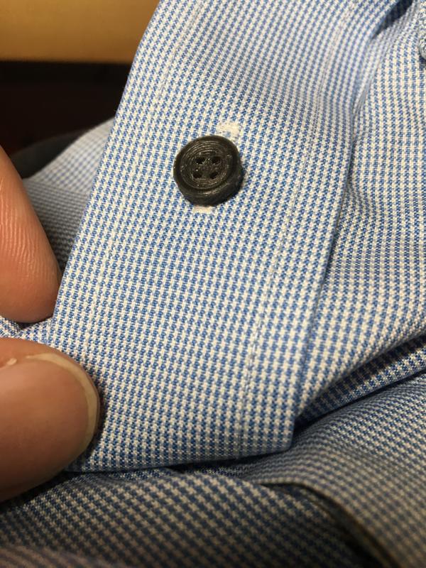 Standard size shirt buttons