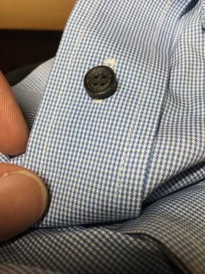 Standard size shirt buttons