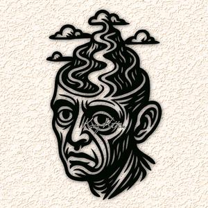 HEAD IN CLOUDS wall art home decor
