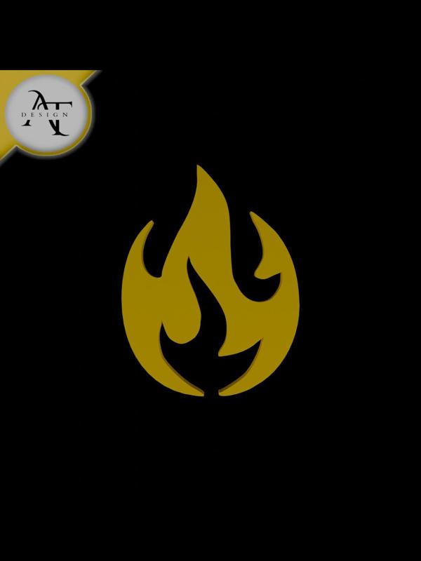 Simple Flame Symbol - 2D Art
