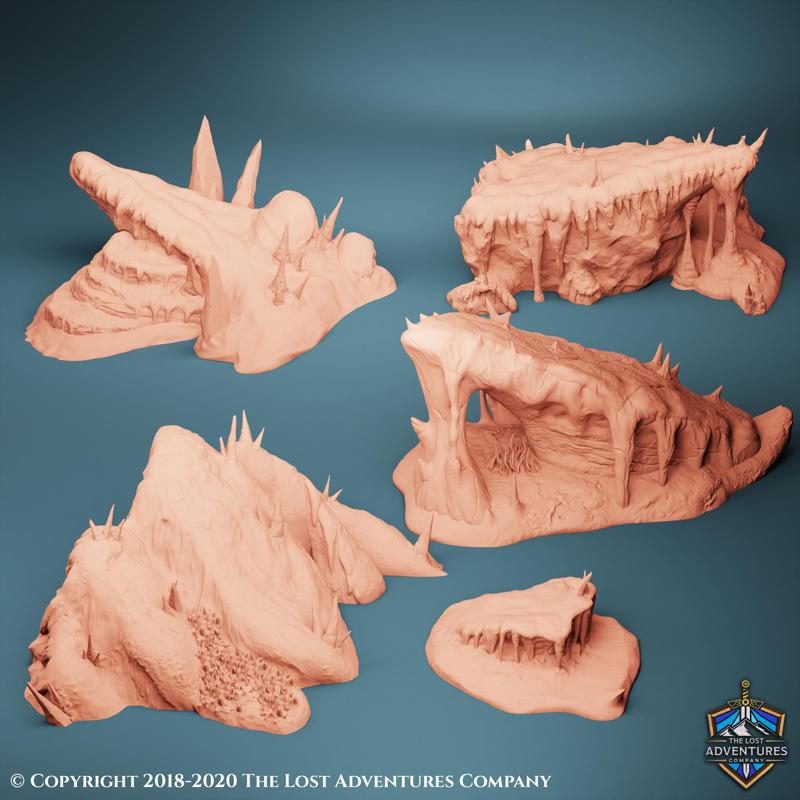 Icy Rock Formations (Set of 5)