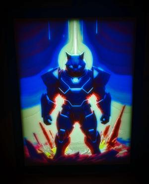 2D Lithophane Megacat