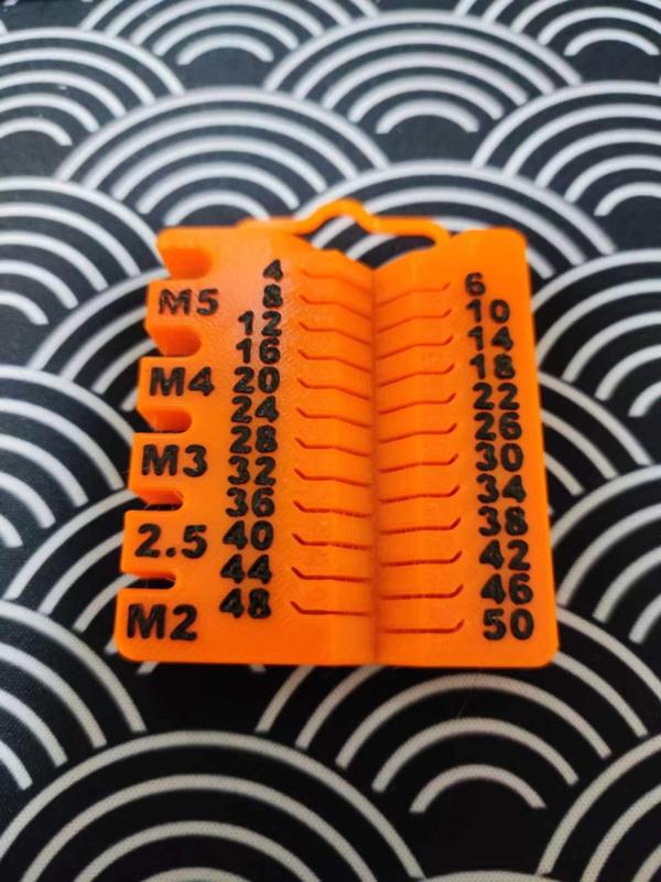 Portable Bolt Nut Pitch Gauge (M2-M5)