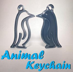 2D Penguin Keychain