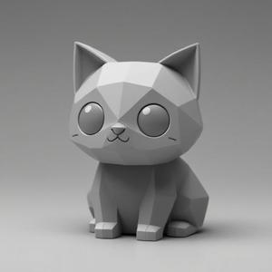 Cat - Geometric and Elegant Desk Decoration