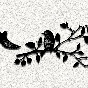 bird branch 2 set wall art home decor